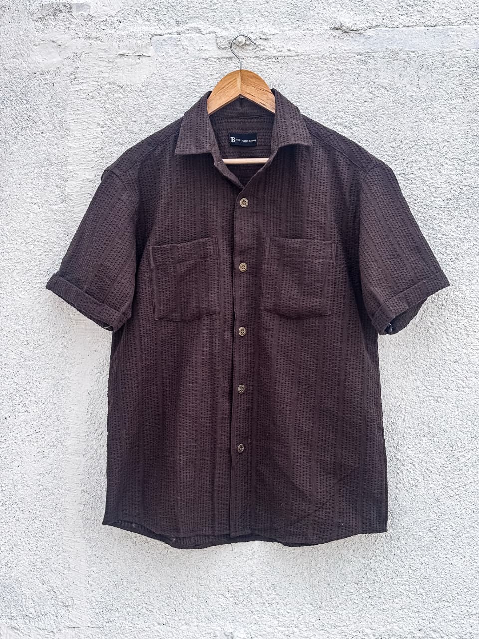 Brown textured shirt