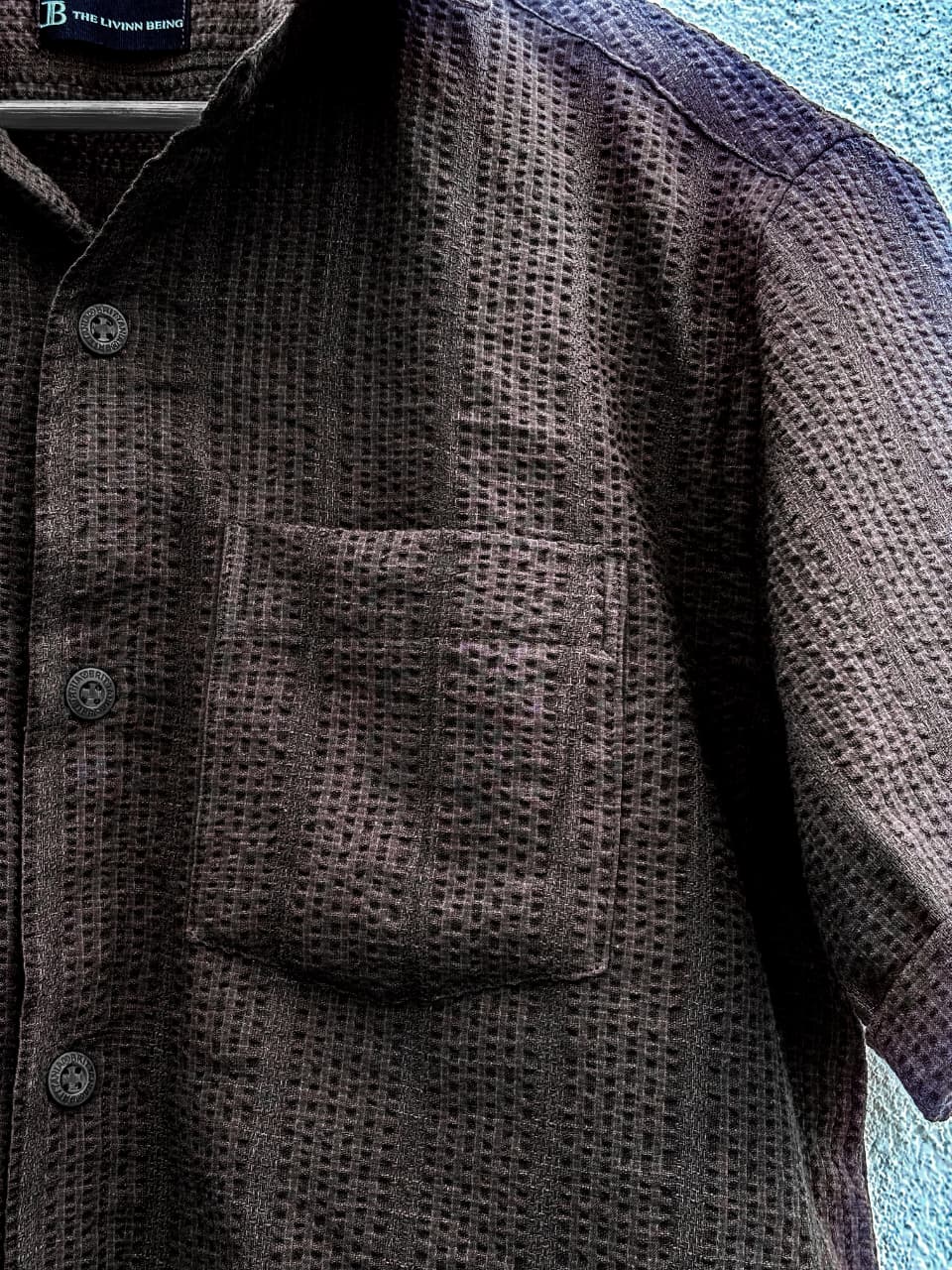 Brown textured shirt